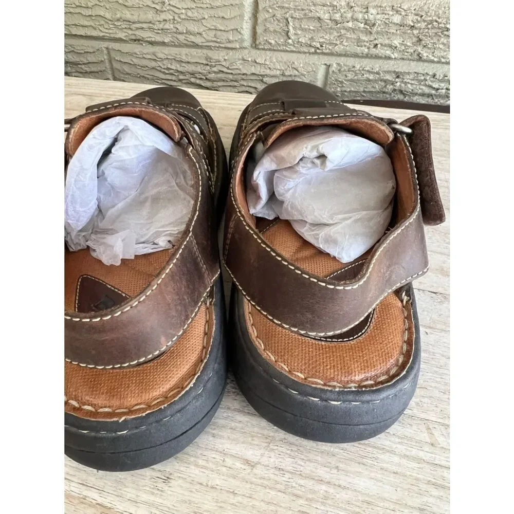 Born Men's Brown Leather Fisherman Sandals - Casual Comfort size11